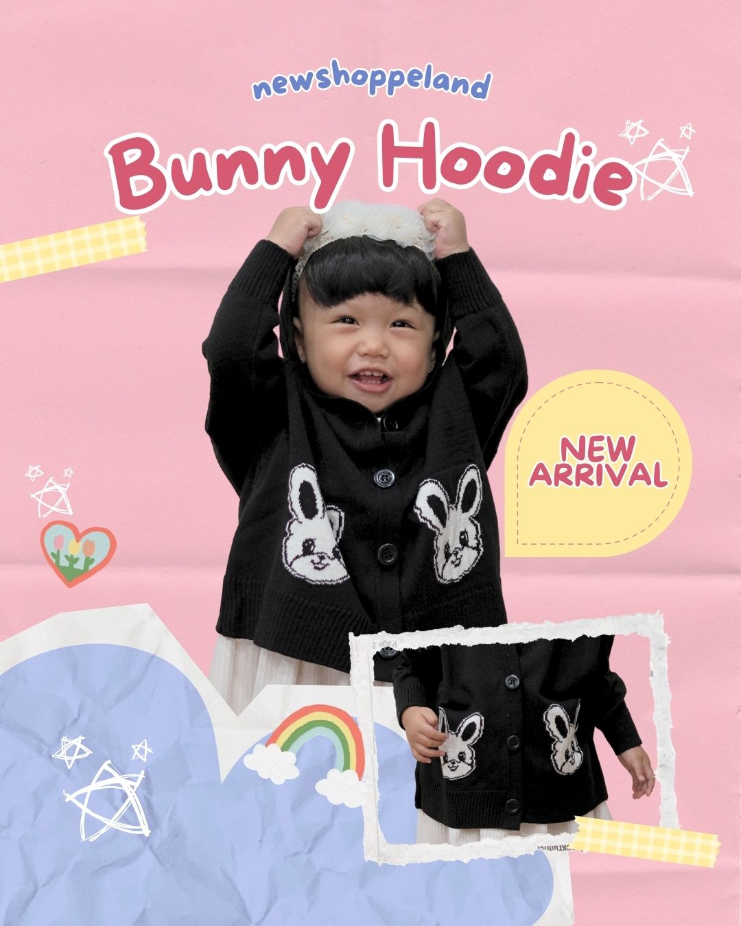 (KIDS SERIES) Bunny Cardigan Rajut Premium