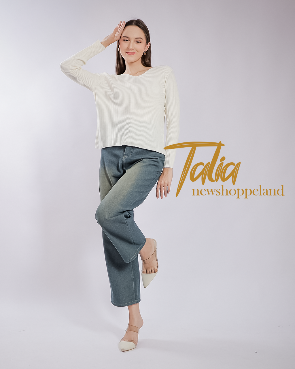 (Special 5th Anniversary) Talia V-Neck Rib Knit Blouse