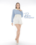 Ruru Sweater Rajut 2in1 Crop Sweater + Inner Crop Top All Size Korean Style