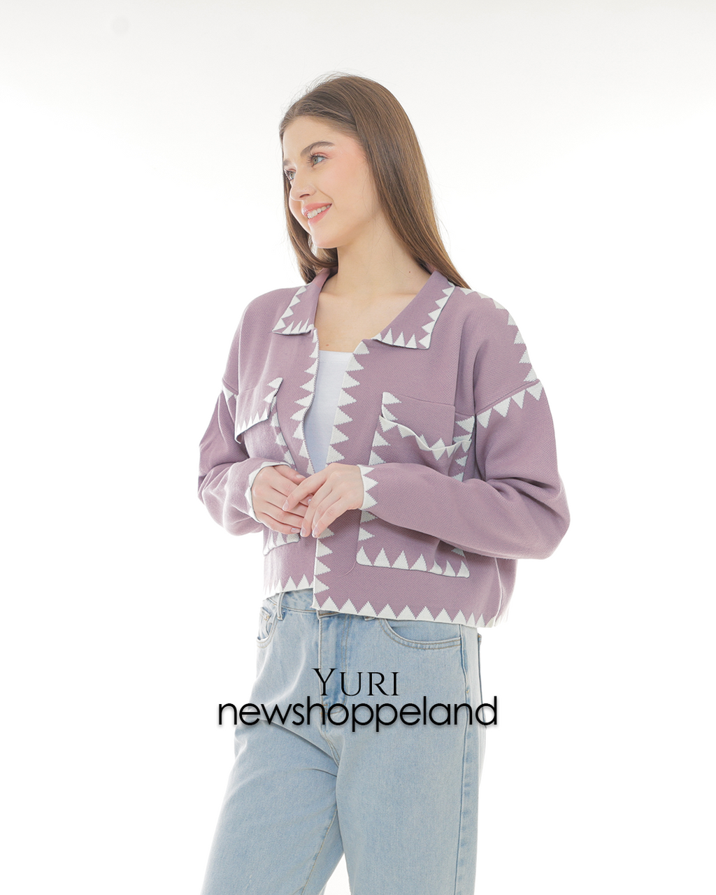 Yuri Semi-Crop Cardigan Oversize Premium