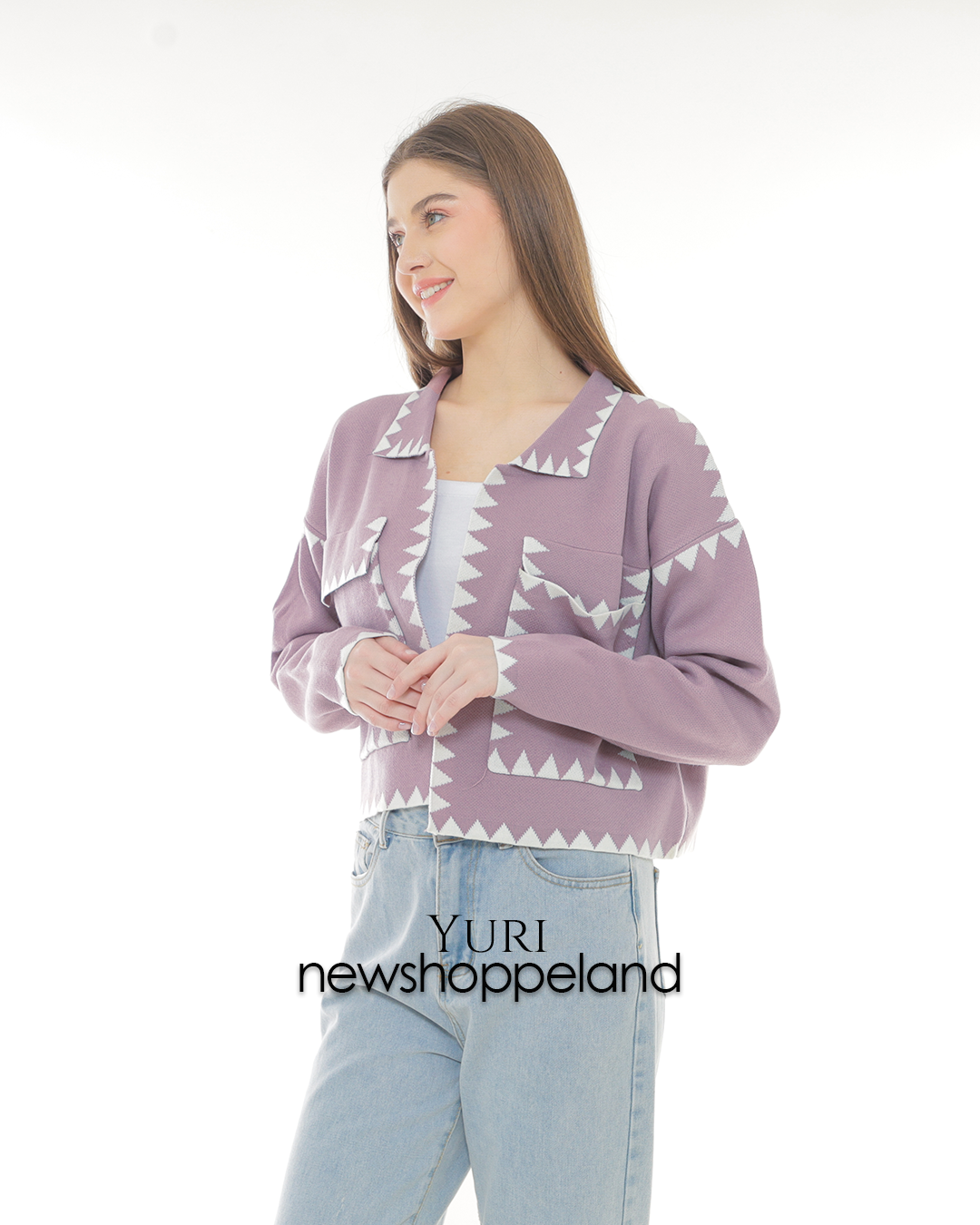 Yuri Semi-Crop Cardigan Oversize Premium