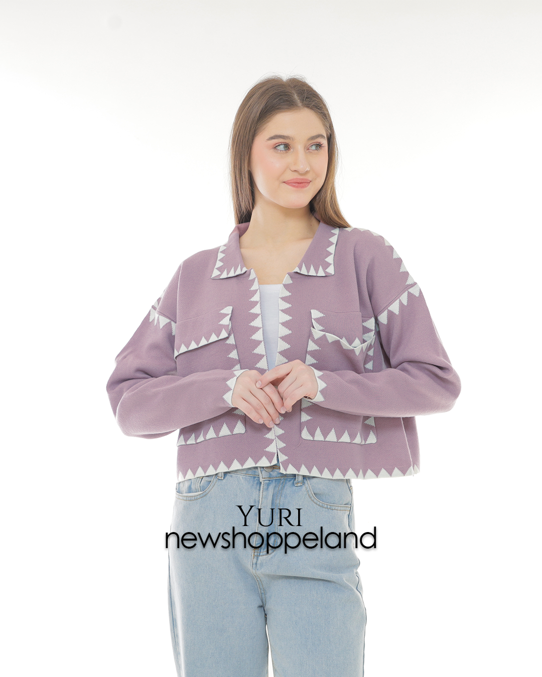 Yuri Semi-Crop Cardigan Oversize Premium