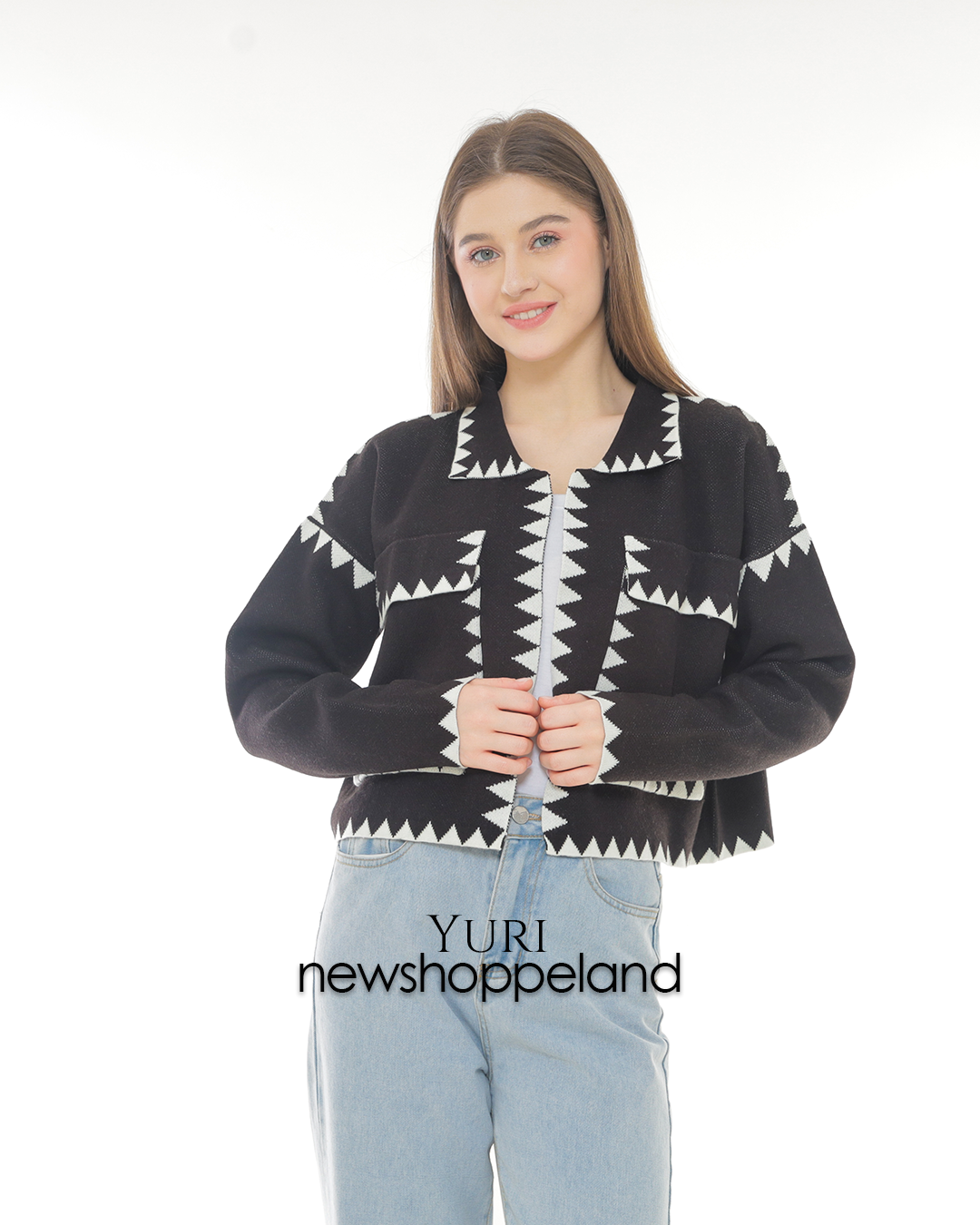 Yuri Semi-Crop Cardigan Oversize Premium