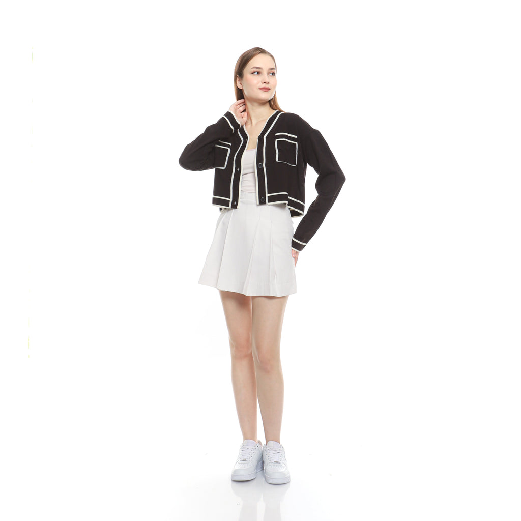 LIORA CROP KNIT CARDIGAN