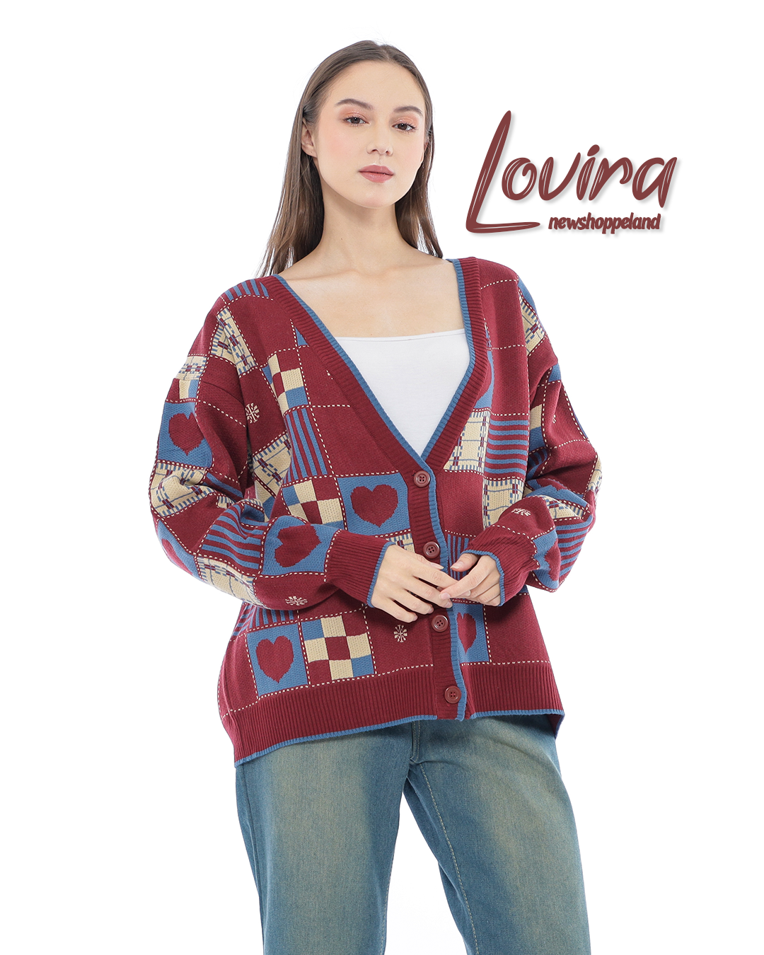 Lovira Love Scape Oversize Knit Cardigan