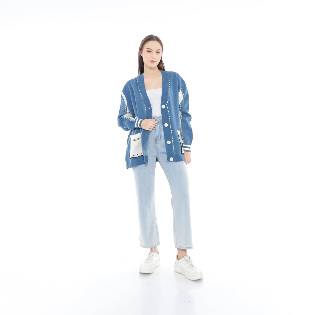 Ellodi Stitchline Oversized Knit Cardigan