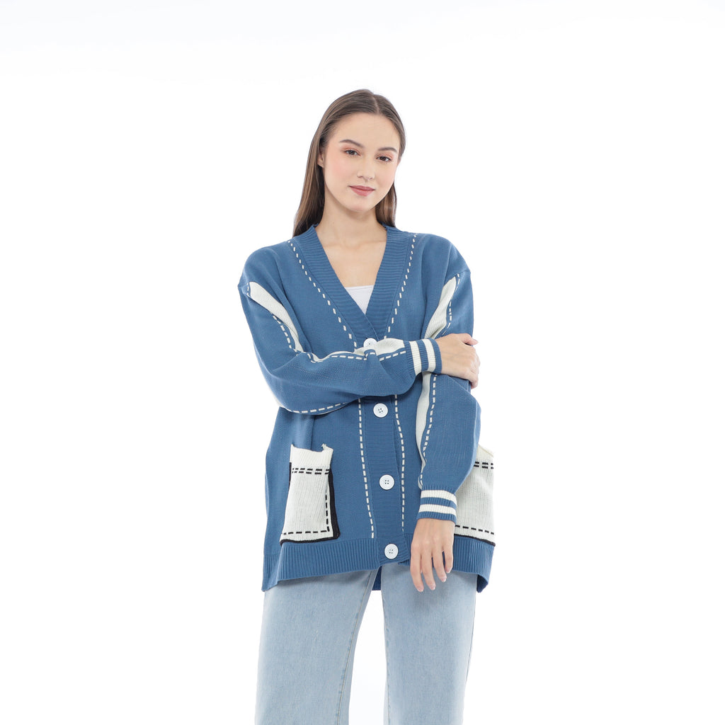 Ellodi Stitchline Oversized Knit Cardigan