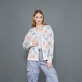 Jigsaw Mono Puzzle Cardigan Oversize Premium