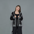Arty Sketch Oversize Knit Cardigan
